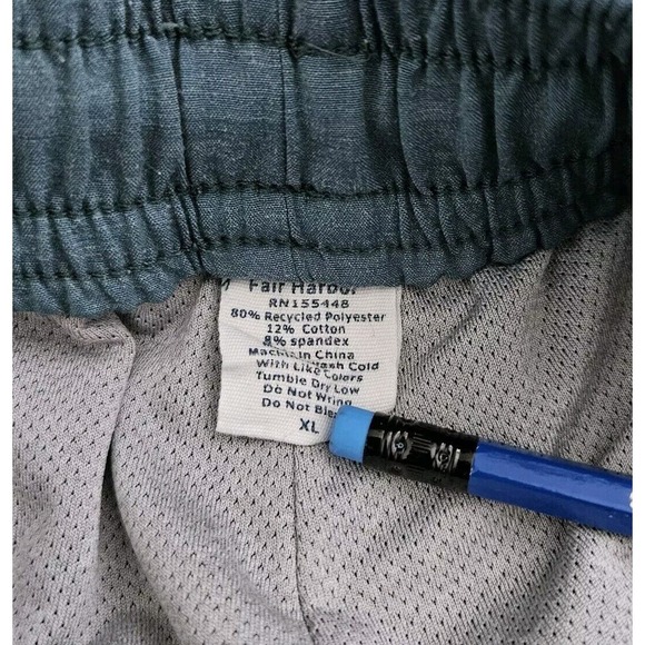 Fair Harbor (Mens XL) Drawstring Board Swim Shorts Lined Green Blue Drawstring - Picture 2 of 7